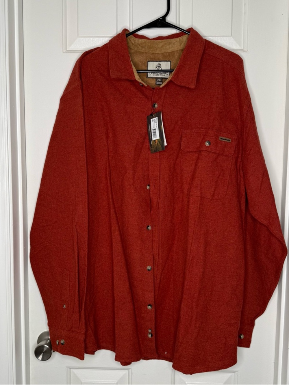 Legendary Whitetails Buck Camp Flannel Shirt 2XL NWT